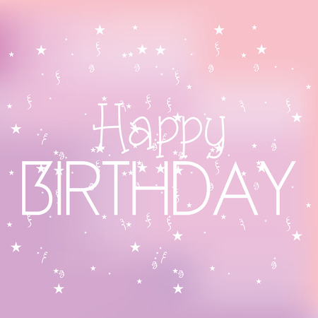 a pink background with text and stars for birthdayのイラスト素材