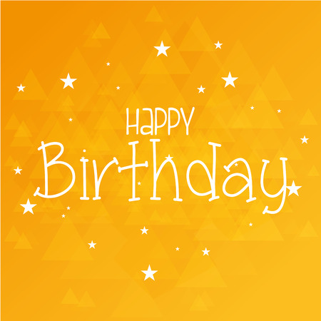 a yellow background with text and stars for birthdayのイラスト素材
