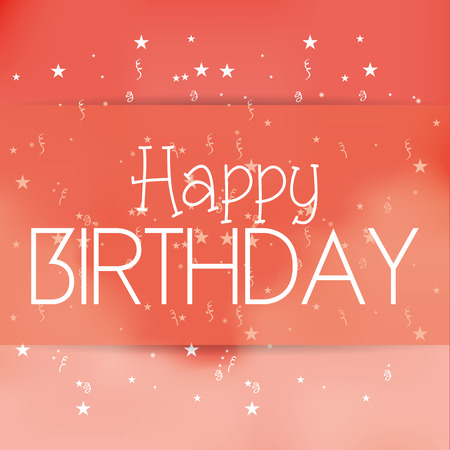 a light red background with text and stars for birthdayのイラスト素材