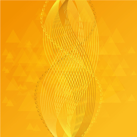 a yellow background with a lot of wavesのイラスト素材