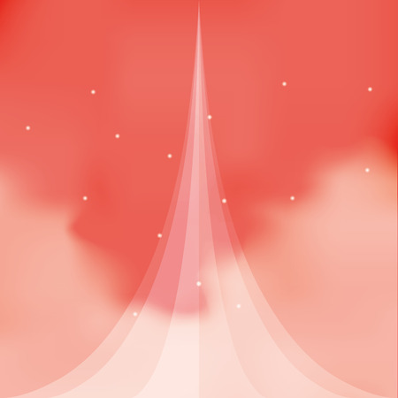 a red background with some clouds and lightsのイラスト素材