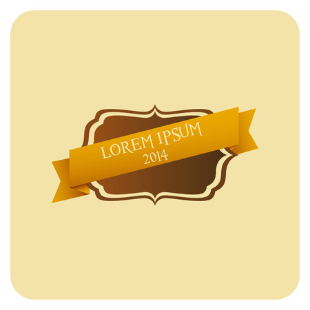 Vector Vintage Stylish Label Isolated On Backgroundのイラスト素材