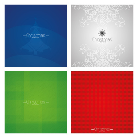 a set of different christmas cards isolated from each otherのイラスト素材
