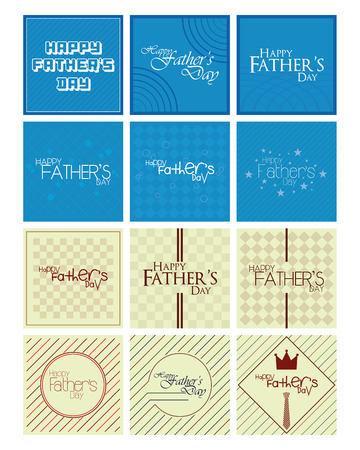 a set of colored backgrounds with text for father's dayのイラスト素材