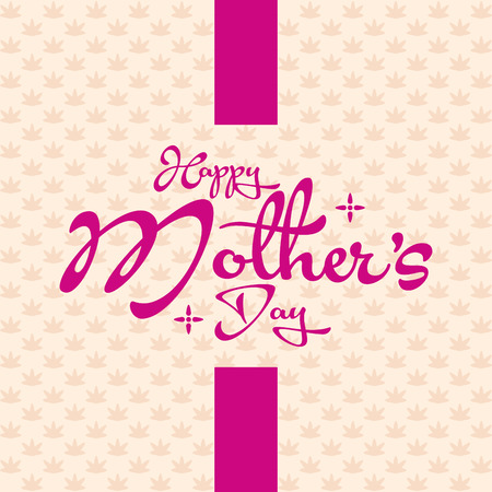 a light yellow background with pink text for mother's dayのイラスト素材