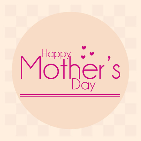 a light yellow background with pink text for mother's dayのイラスト素材