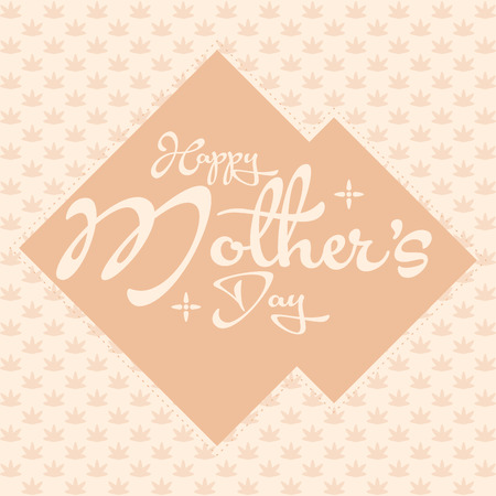 a light yellow background with pink text for mother's dayのイラスト素材