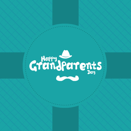 a blue background with white text for grandparents' dayのイラスト素材