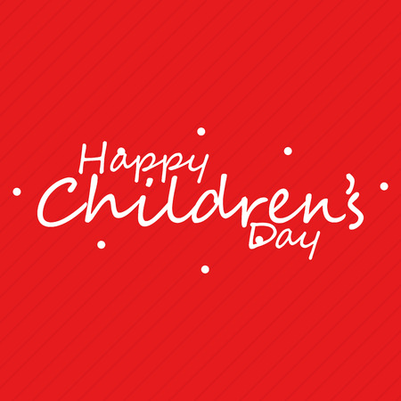 a red background with text for children's dayのイラスト素材
