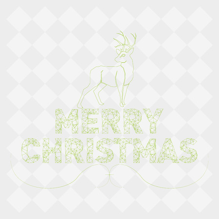 a white background with text and a deer for christmasのイラスト素材