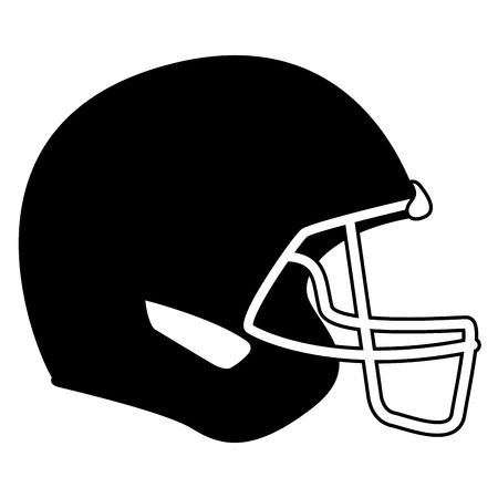 an isolated football helm on a white backgroundのイラスト素材