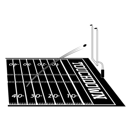 an isolated football field on a white backgroundのイラスト素材