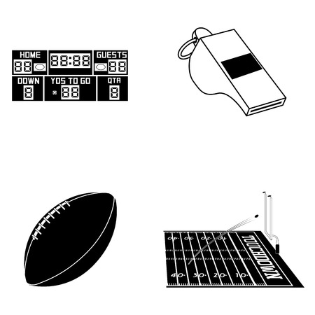 a set of different elements used in footballのイラスト素材