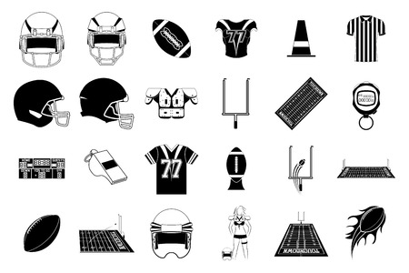 a set of different elements used in footballのイラスト素材
