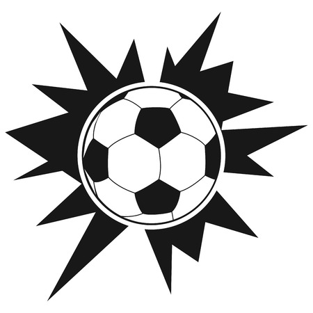 an isolated soccer ball on a white backgroundのイラスト素材