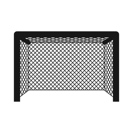 an isolated goal net on a white backgroundのイラスト素材