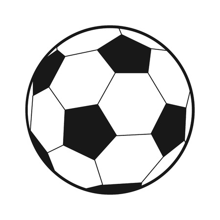 an isolated soccer ball on a white backgroundのイラスト素材