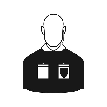 an isolated referee on a white backgroundのイラスト素材