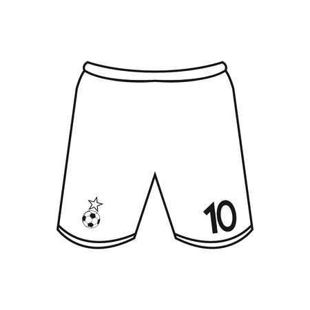 an isolated soccer pants on a white backgroundのイラスト素材