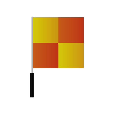 an isolated soccer flag on a white backgroundのイラスト素材