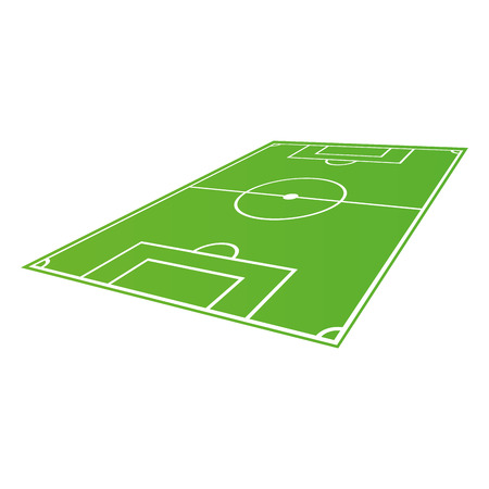 an isolated soccer field on a white backgroundのイラスト素材