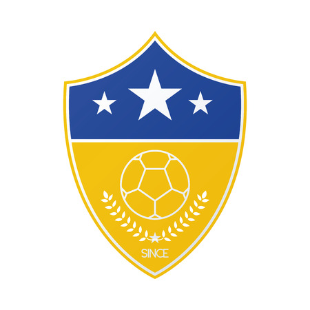 an isolated soccer emblem on a white backgroundのイラスト素材