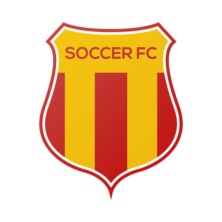 an isolated soccer emblem on a white backgroundのイラスト素材