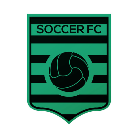 an isolated soccer emblem on a white backgroundのイラスト素材