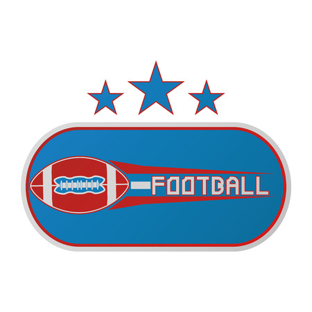 an isolated football emblem on a white backgroundのイラスト素材