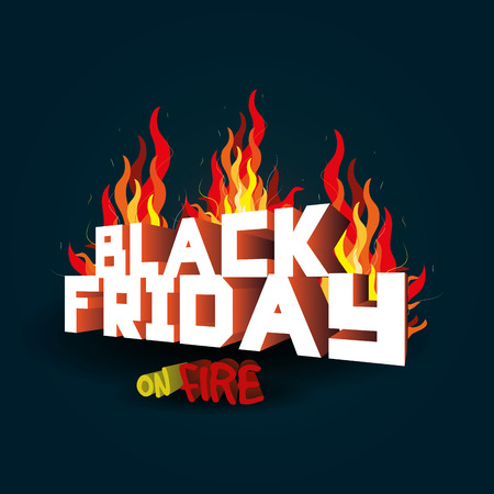 a colored background with isolated text for black fridayのイラスト素材