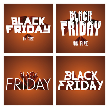 a set of different colored backgrounds with text for black fridayのイラスト素材