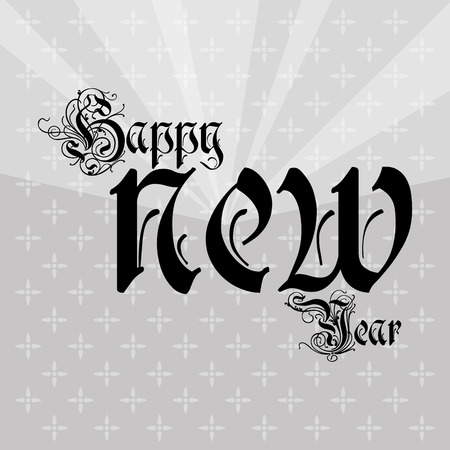 a grey background with a happy new year messageのイラスト素材