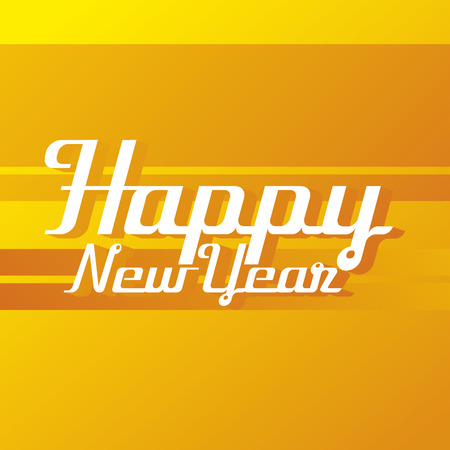 a yellow background with a new happy new year messageのイラスト素材