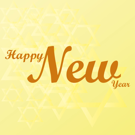 a yellow background with a happy new year messageのイラスト素材