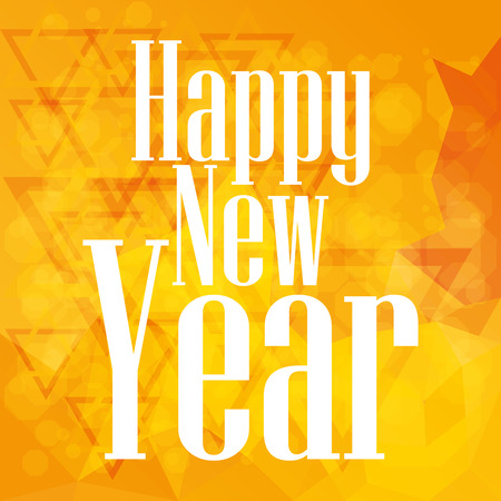 a yellow background with a happy new year messageのイラスト素材