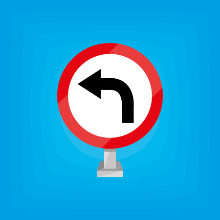 an isolated white traffic signal on a blue backgroundのイラスト素材