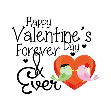 a white background with text and a pair of birds kissing each otherのイラスト素材