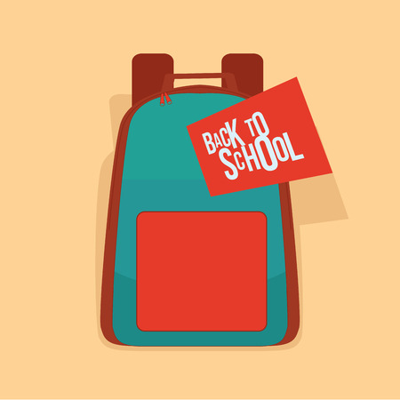 an isolated back with a label with text on a colored backgroundのイラスト素材