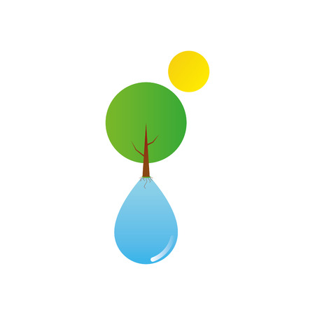 Abstract isolated natural icon on a white background. Vector illustrationのイラスト素材