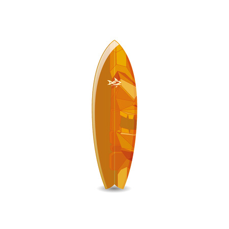 Isolated surfboard on a white background. Vector illustrationのイラスト素材