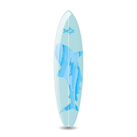 Isolated surfboard on a white background. Vector illustrationのイラスト素材