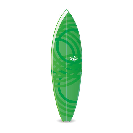 Isolated surfboard on a white background. Vector illustrationのイラスト素材