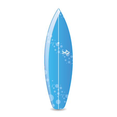 Isolated surfboard on a white background. Vector illustrationのイラスト素材