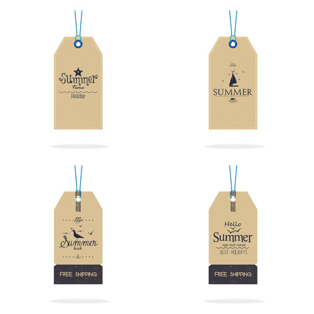 Set of banners for summer holidays. Vector illustrationのイラスト素材