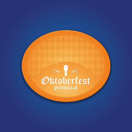 Colored background with text and a pattern for oktoberfestのイラスト素材