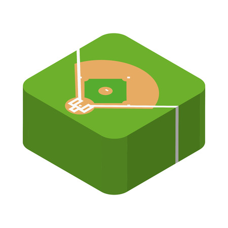 Isolated sport field on a white backgroundのイラスト素材