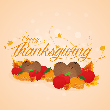 Colored background with text for thanksgiving dayのイラスト素材