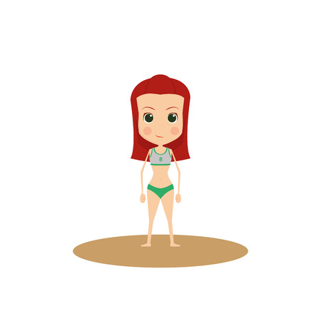isolated player with a sport uniform on a white backgroundのイラスト素材