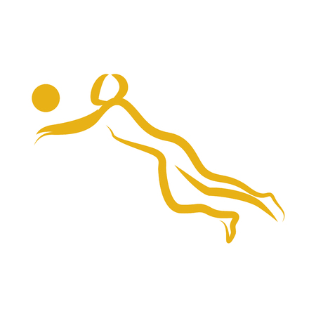 Isolated fitness icon with an abstract personのイラスト素材
