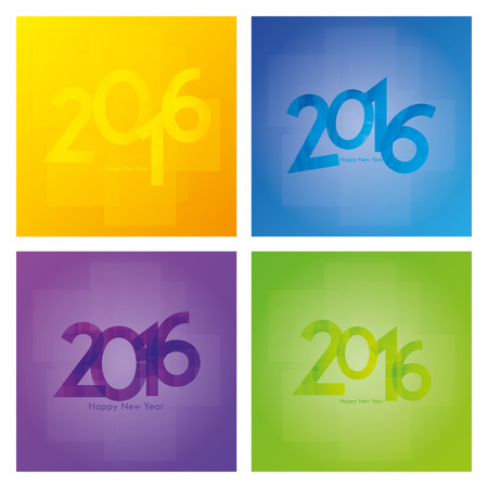 Set of colored backgrounds with text for new year celebrationsのイラスト素材